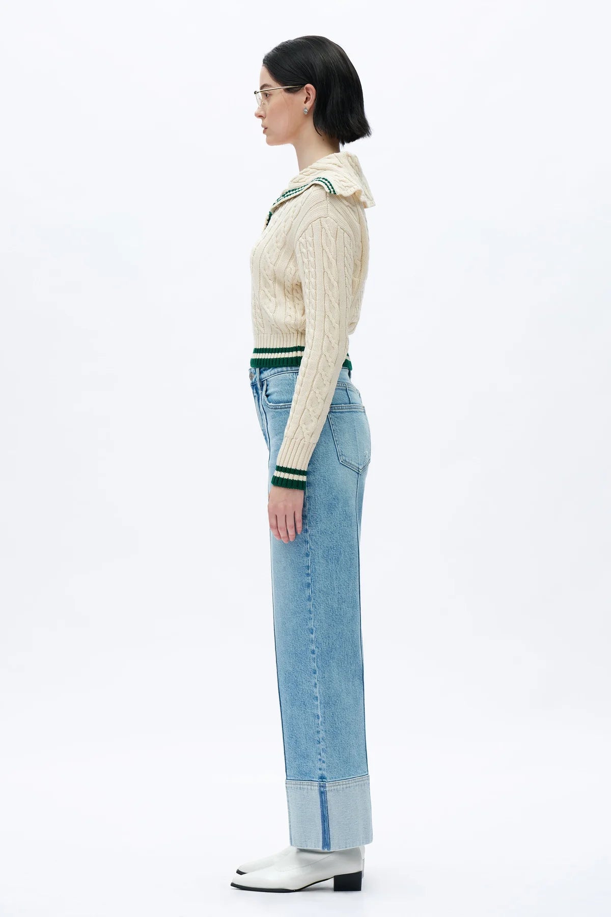 High Rise Wide Leg Jeans - Light Blue