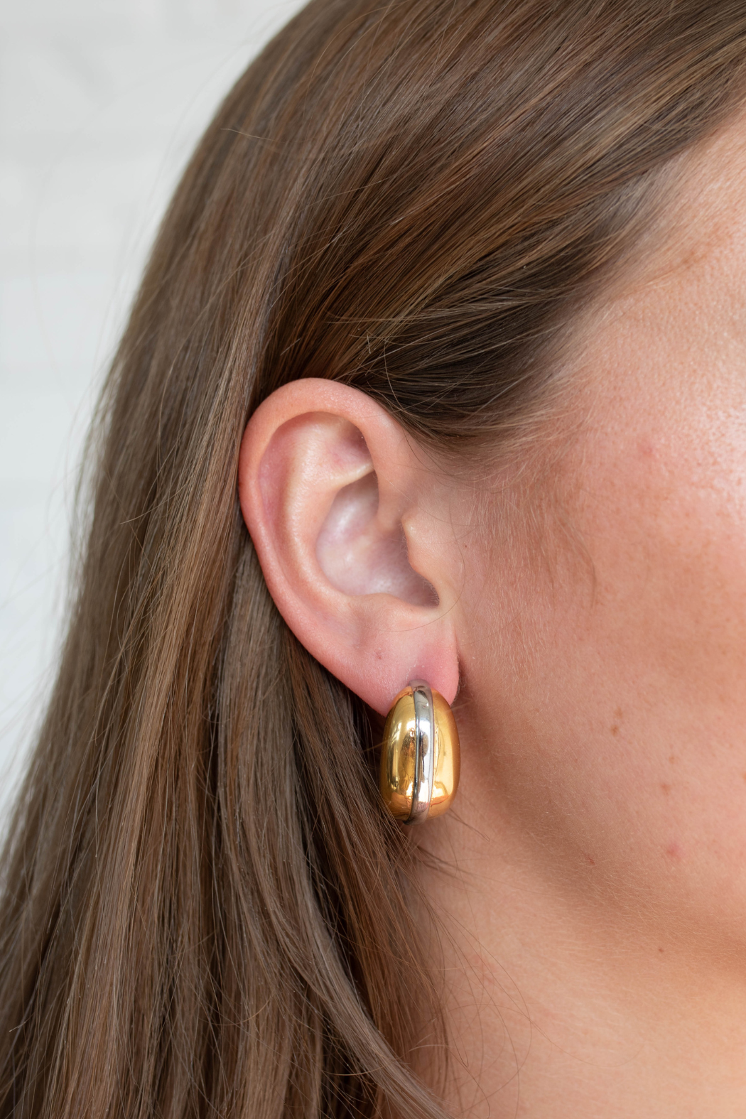 18K Emma Two Tone Earrings