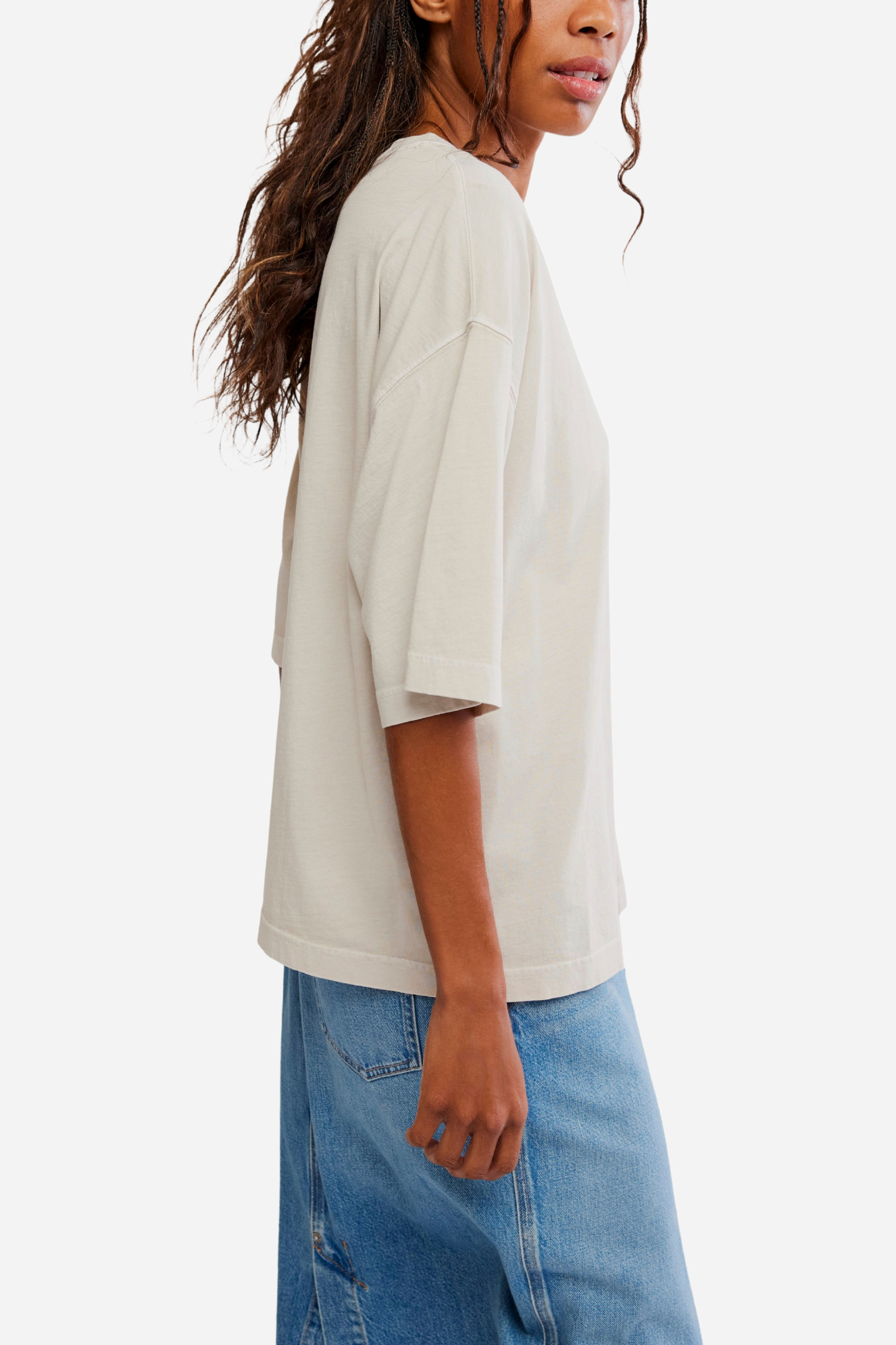 Free People - Perfect Oversized Tee - Morning Oat