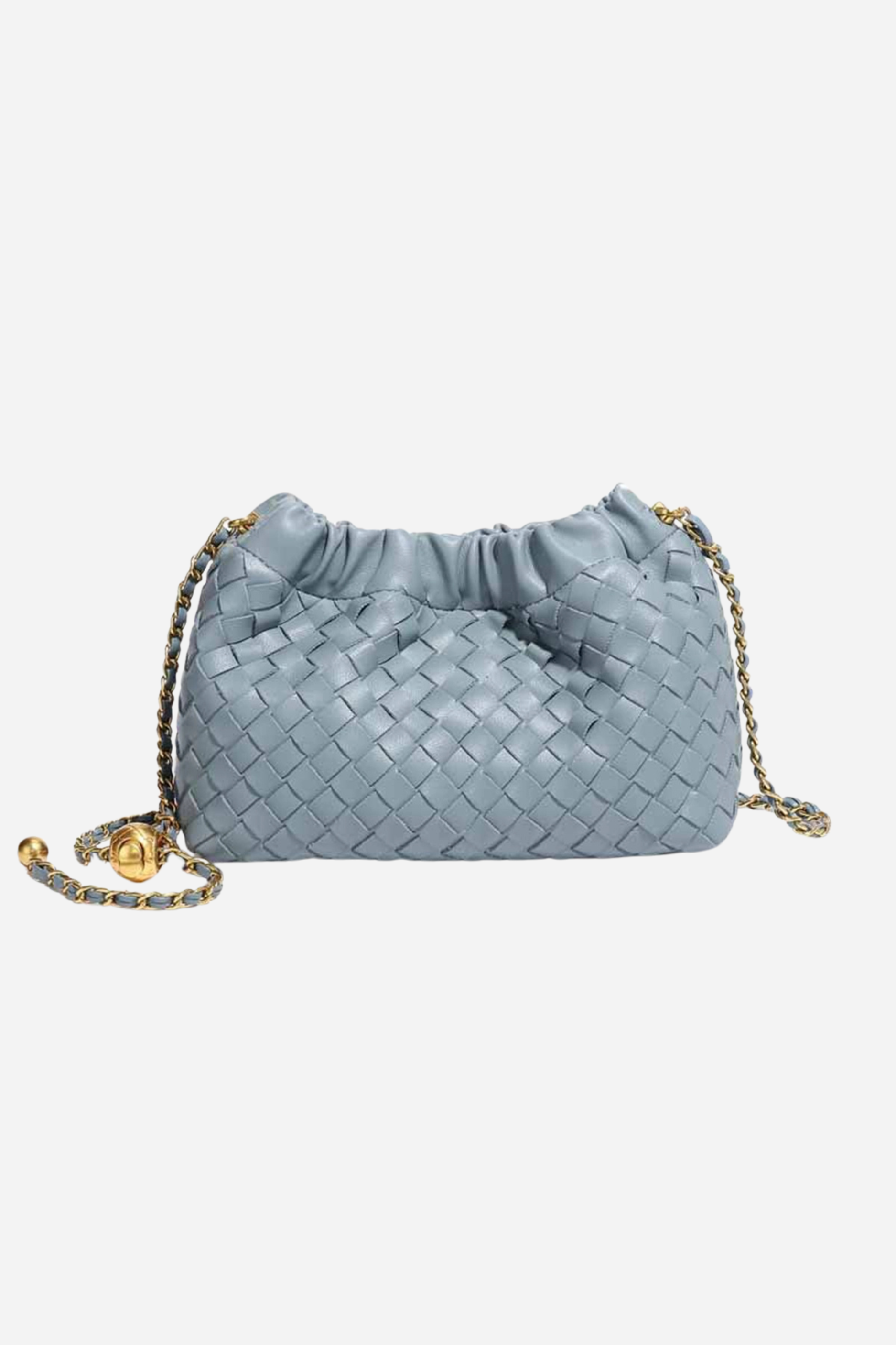 Cloud Woven Shoulder Bag - Blue