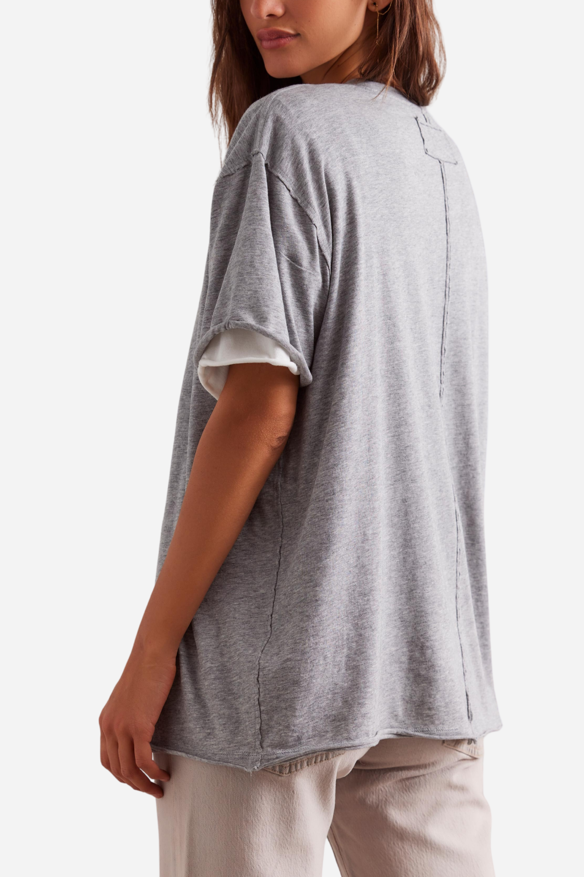 Free People Nina Tee - Heather Grey