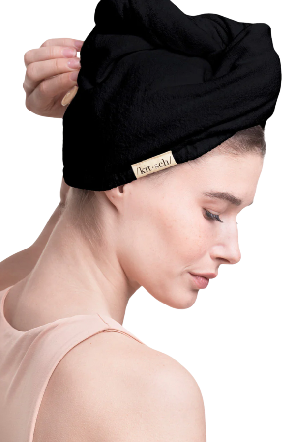 KITSCH - Eco-Friendly Hair Towel - Black