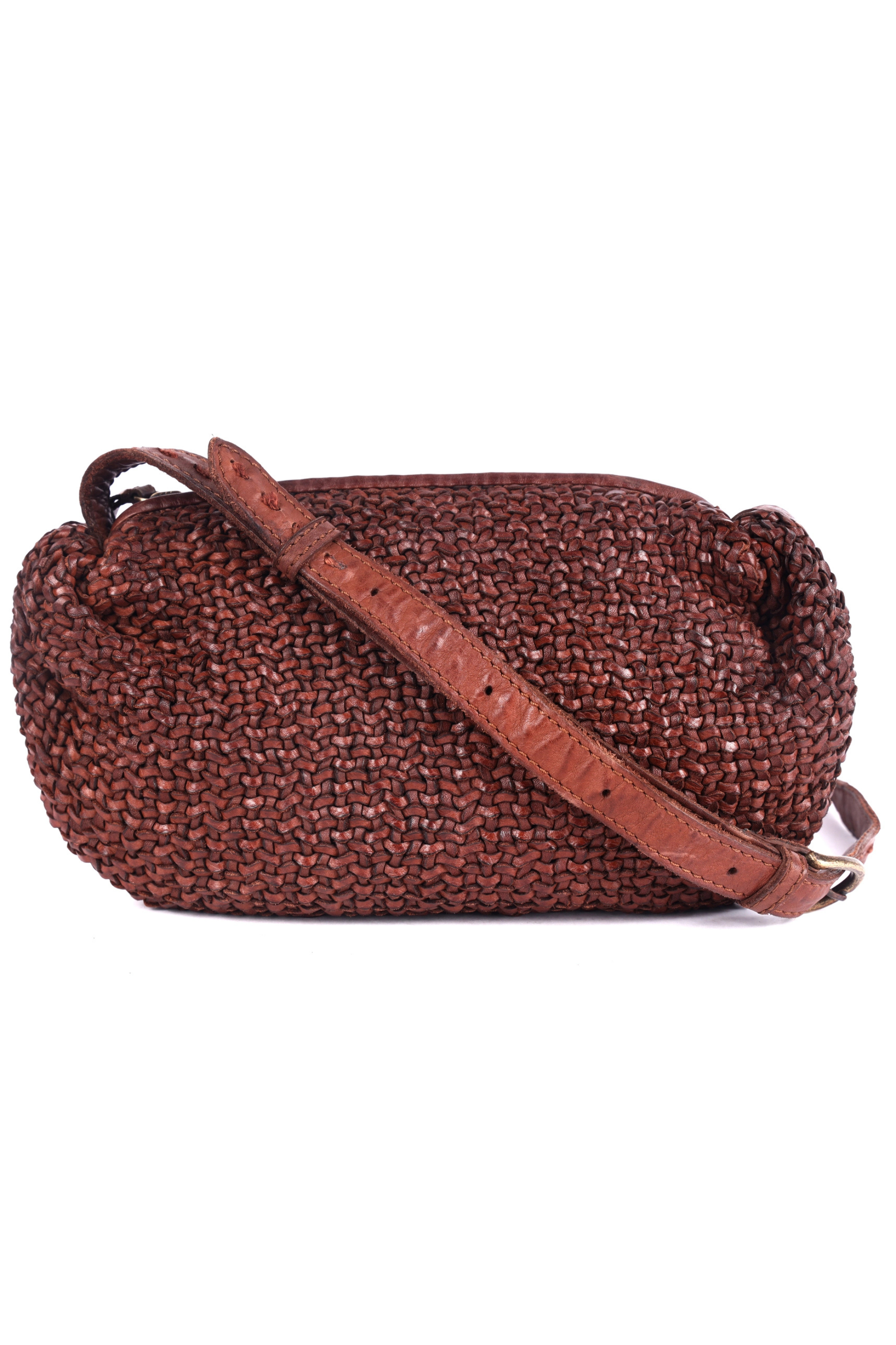 Shay Leather Crossbody Purse - Brown