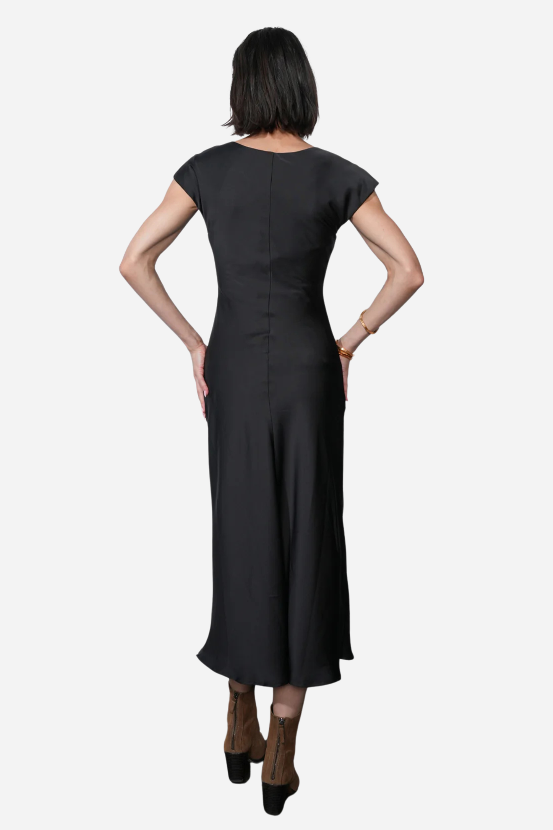 Inez Satin Midi Dress