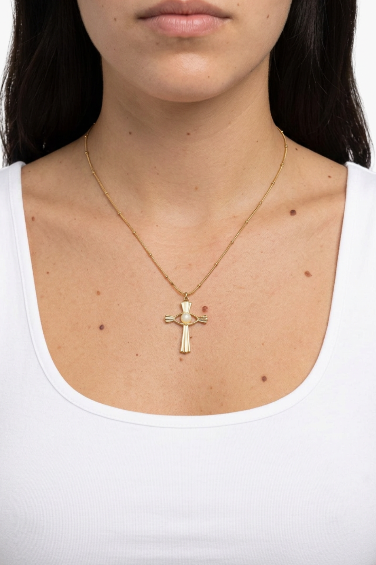 18K Ruth Cross Necklace
