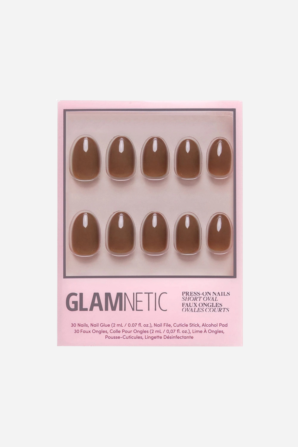Glamnetic - Press-on Nails Short Oval - Chocolate Brown