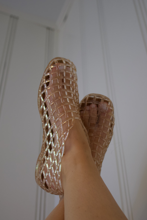 Jelly Flats - Glitter Gold