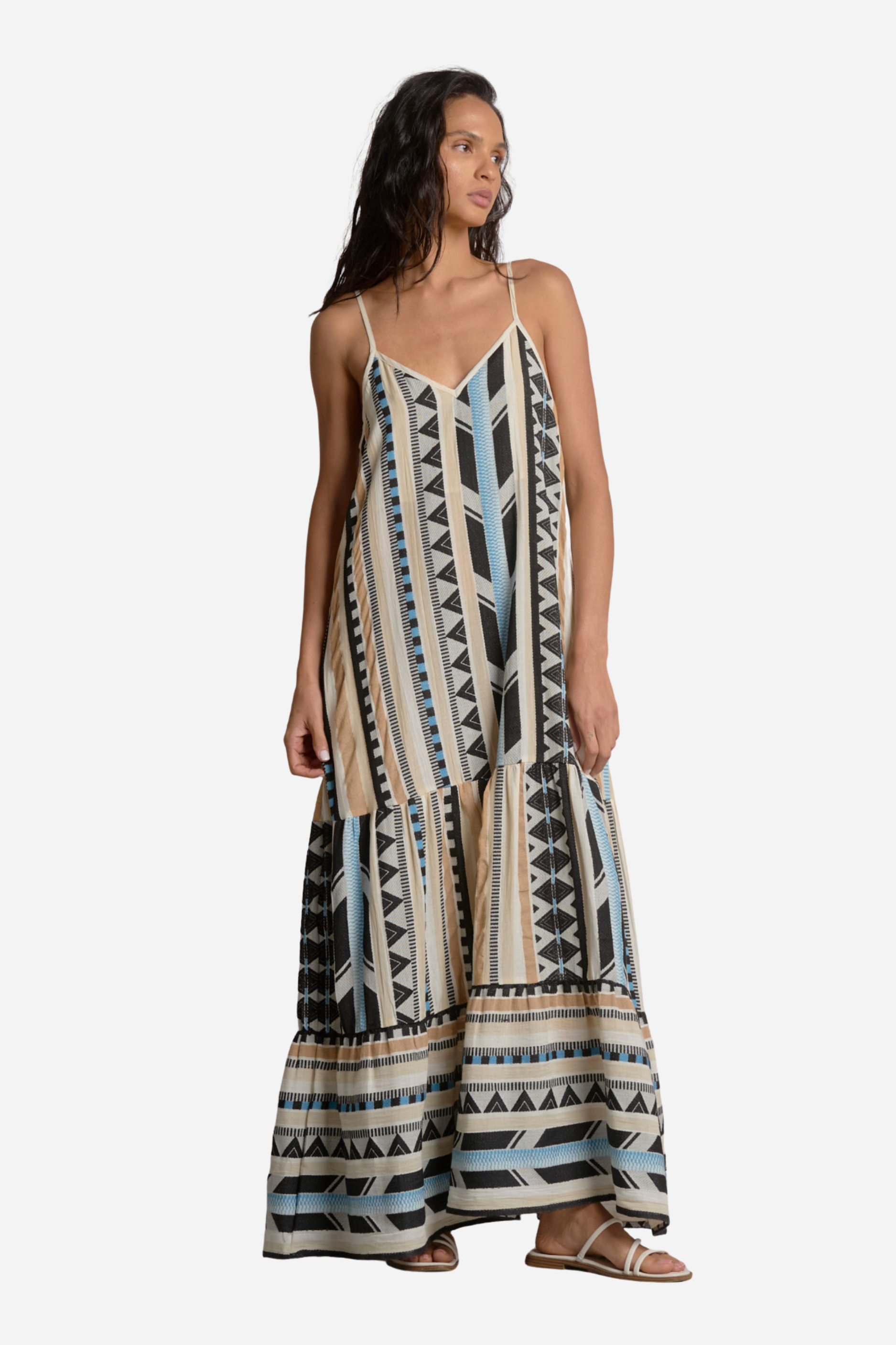Aztec Printed Maxi Dress
