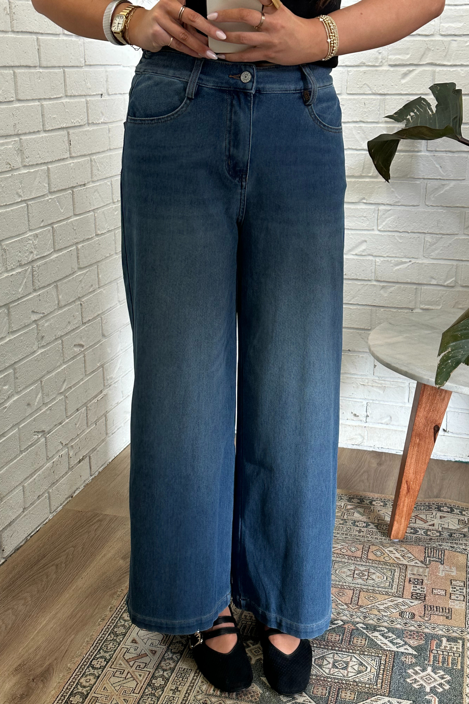 High Rise Wide Leg Flare Jeans