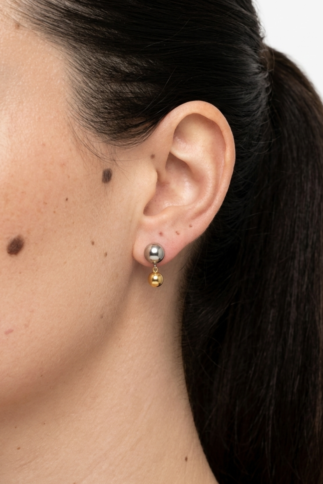 18K Grace Mixed Metal Earrings