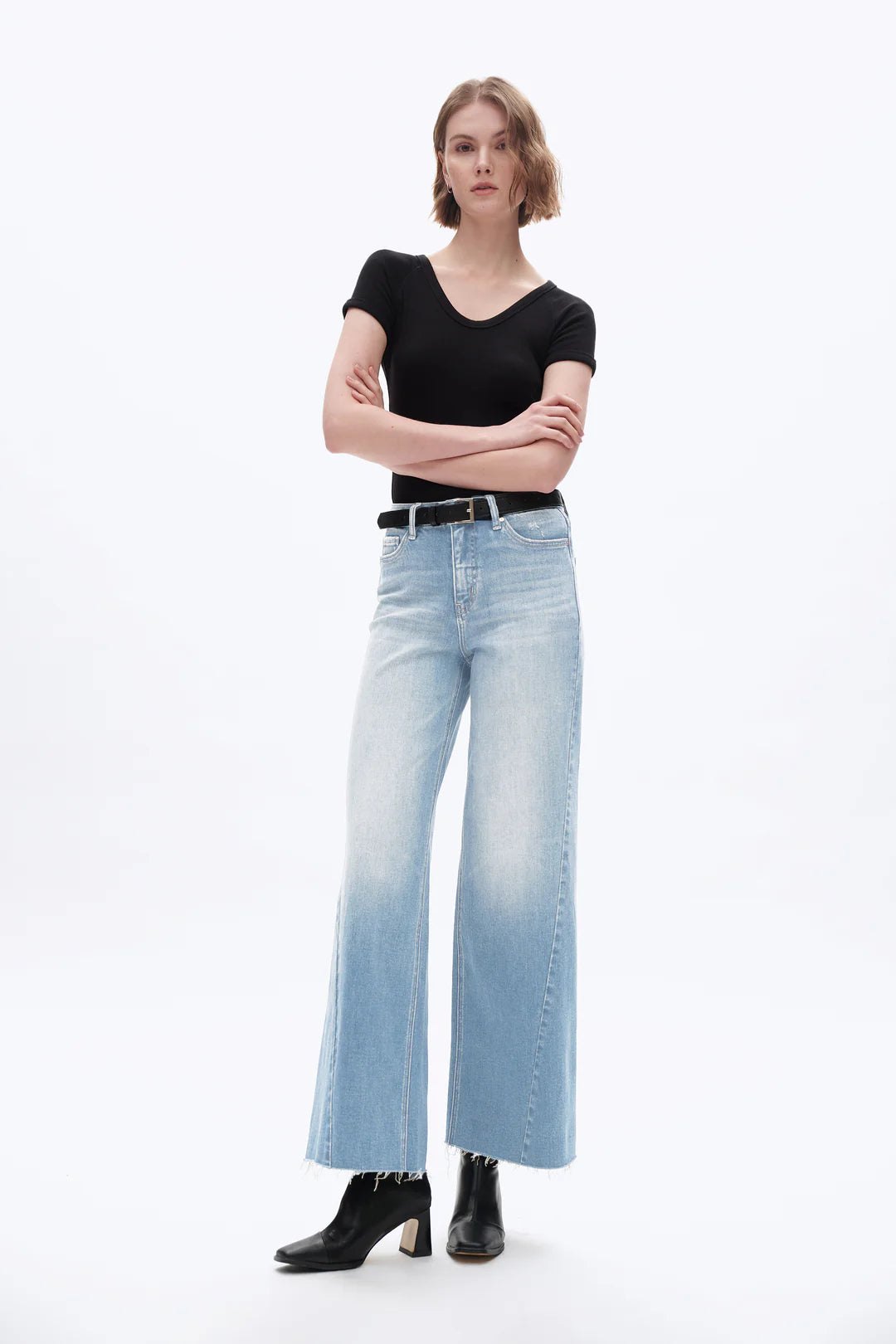 Beth High Rise Wide Leg Denim Jeans