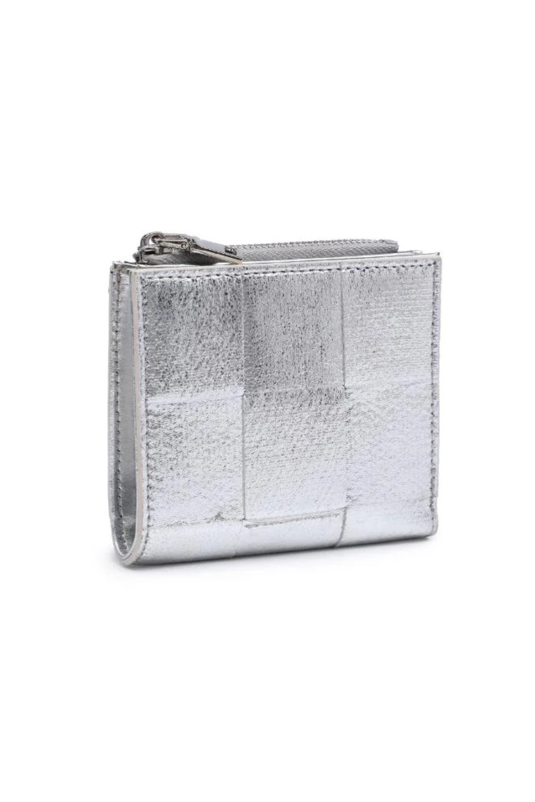 Amelie Woven Card Holder - Silver