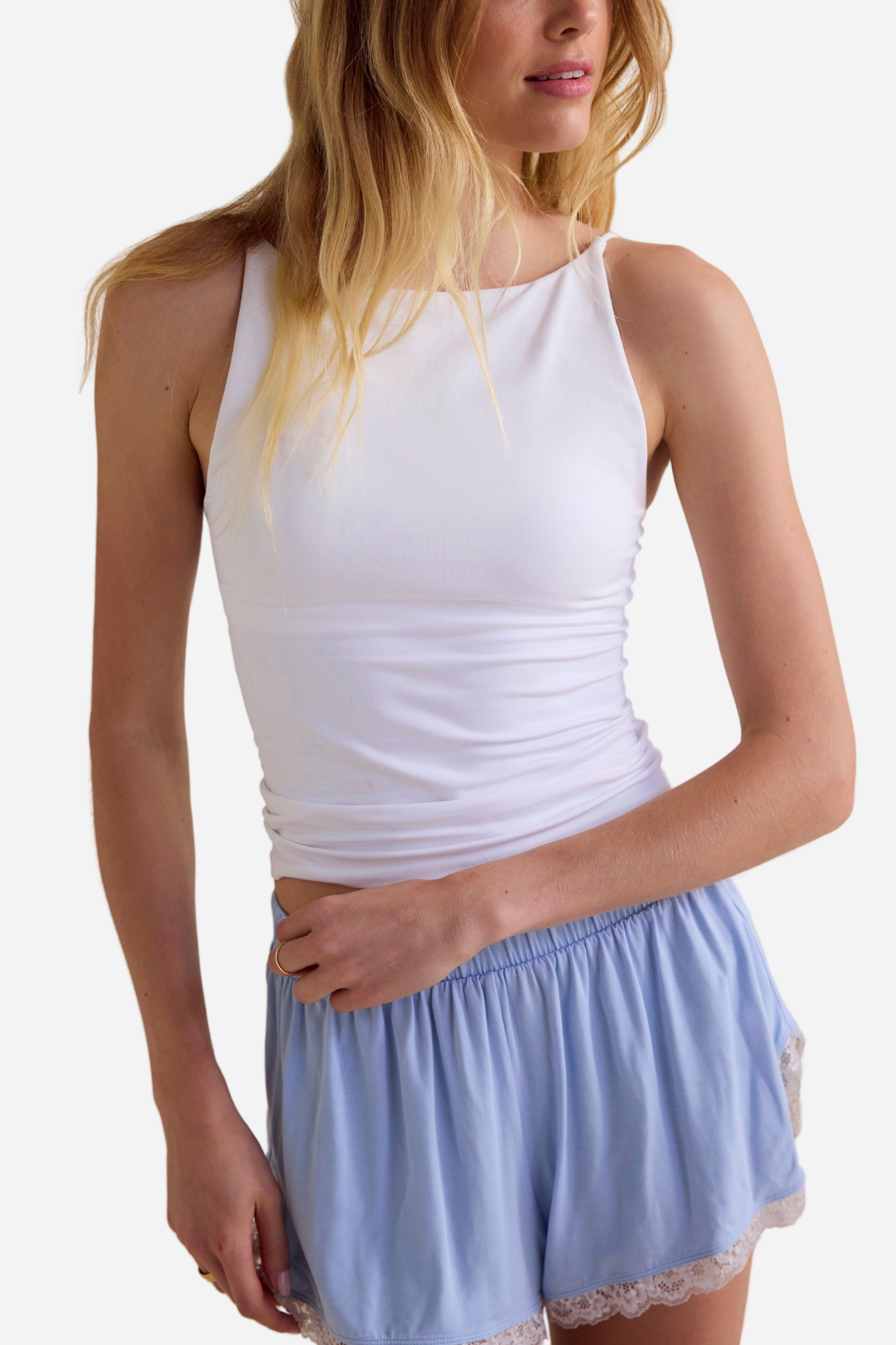 Free People Round Two Cami - White