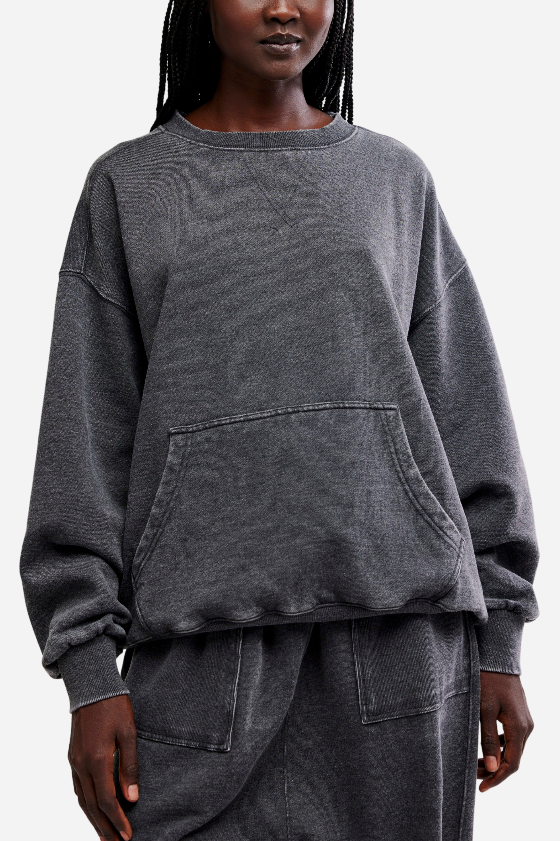 Free People Slow It Down Pullover - Black