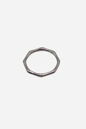 18K Mia Textured Ring - Silver