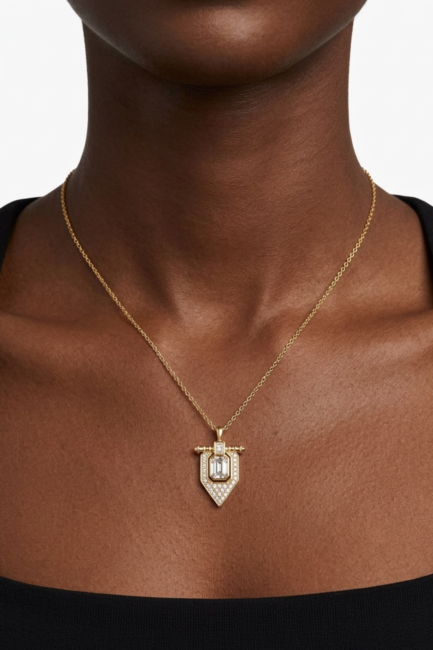 18K Madeline Diamond Pendant Necklace