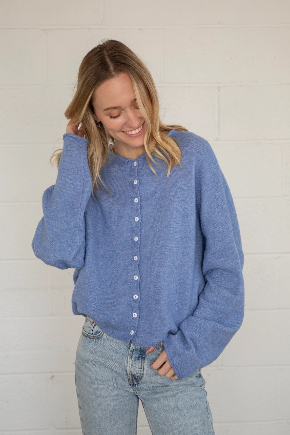 Piper Cardigan - Dusty Blue