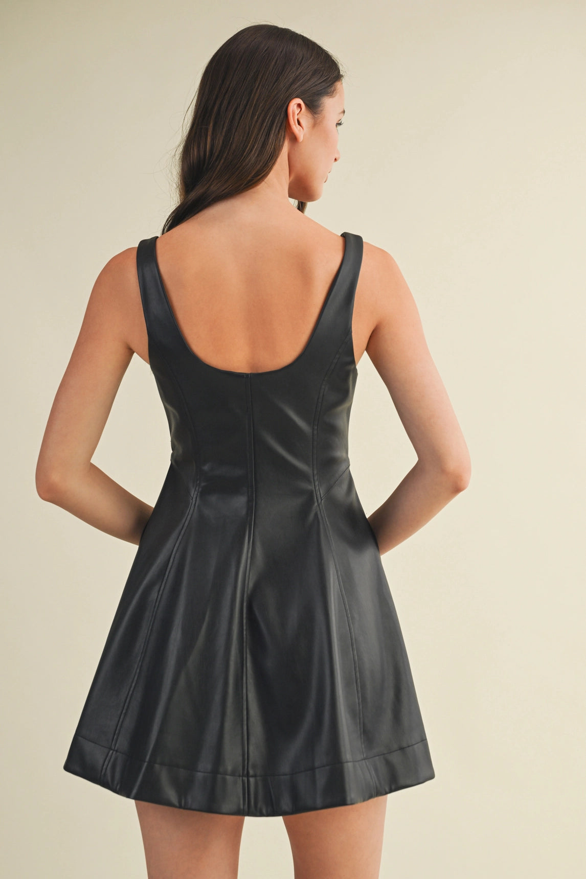 Motto Leather Mini Dress