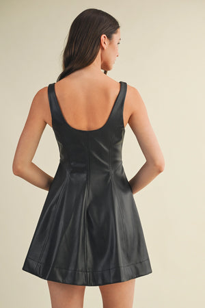 Motto Leather Mini Dress