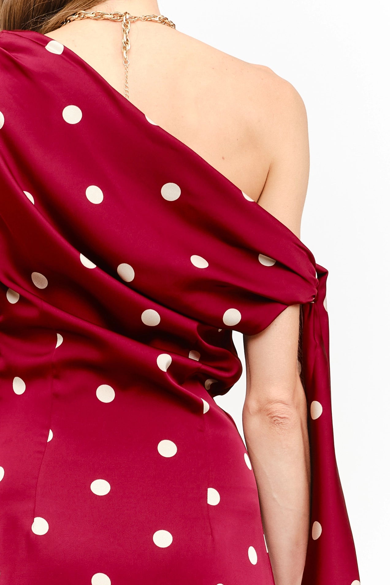 Remie Maxi Dress - Wine Polka Dot