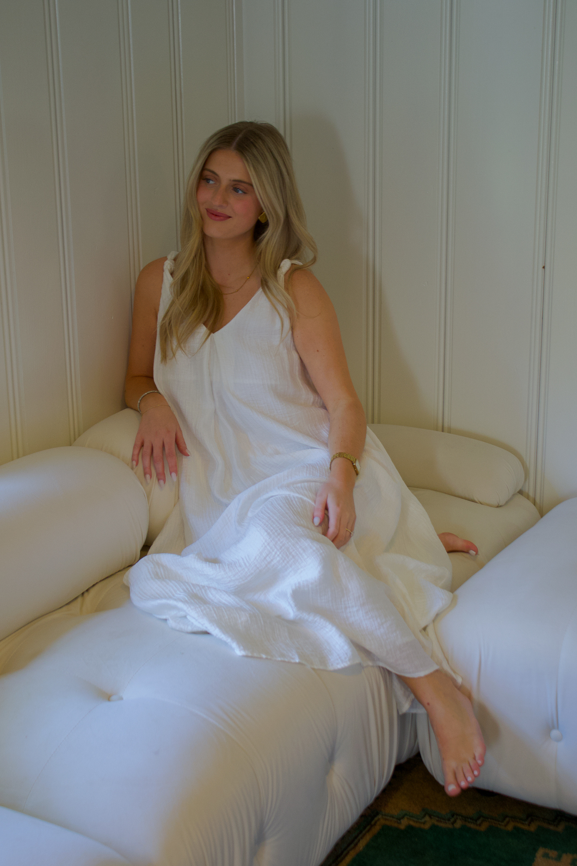 FRNCH Lauria Dress - White