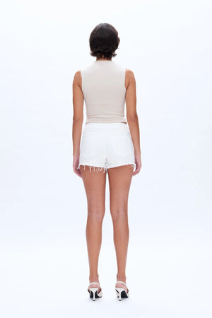 Lisa Mid Rise Shorts - White