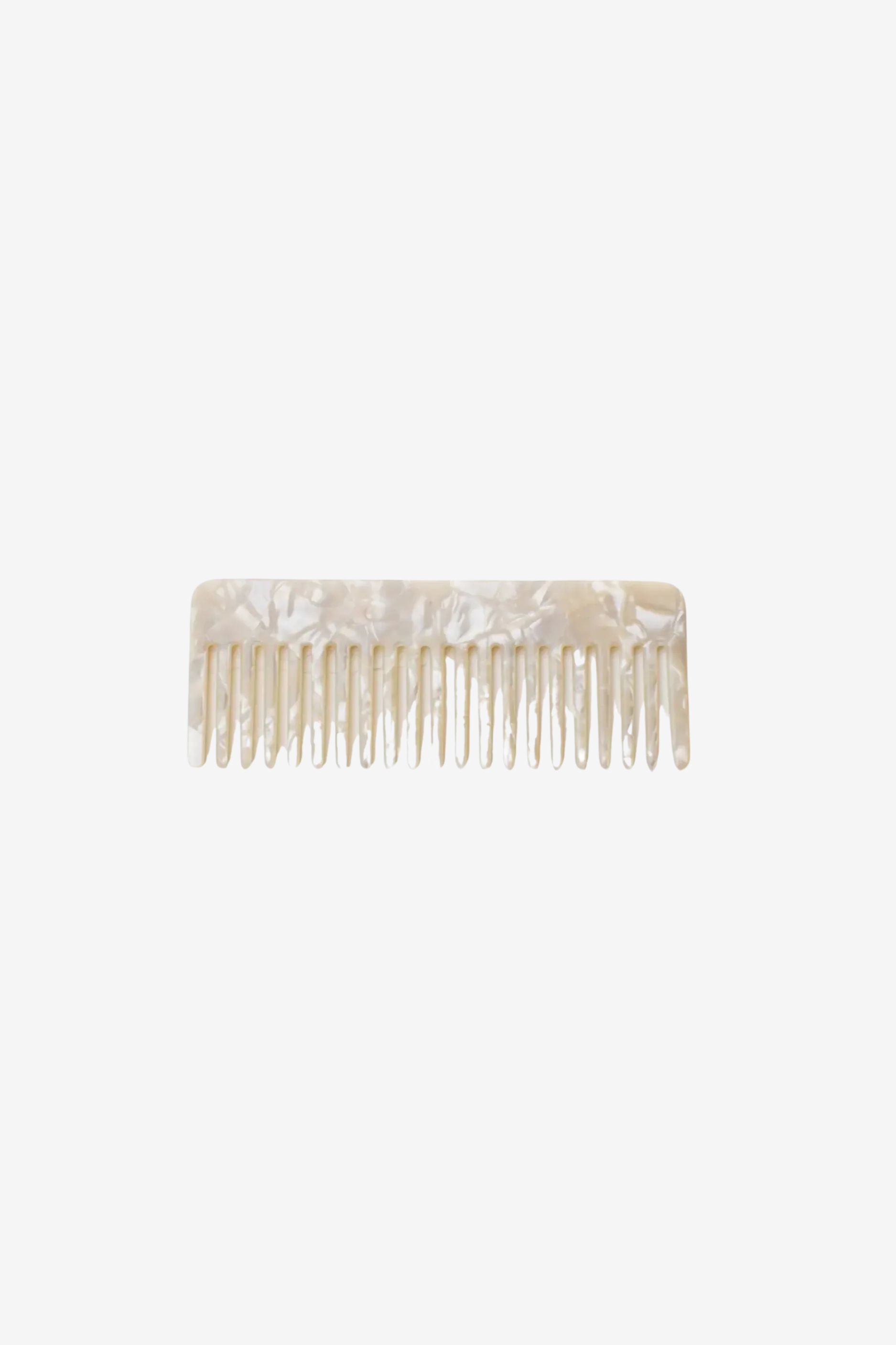 Eco Classic Hair Comb - White Marble