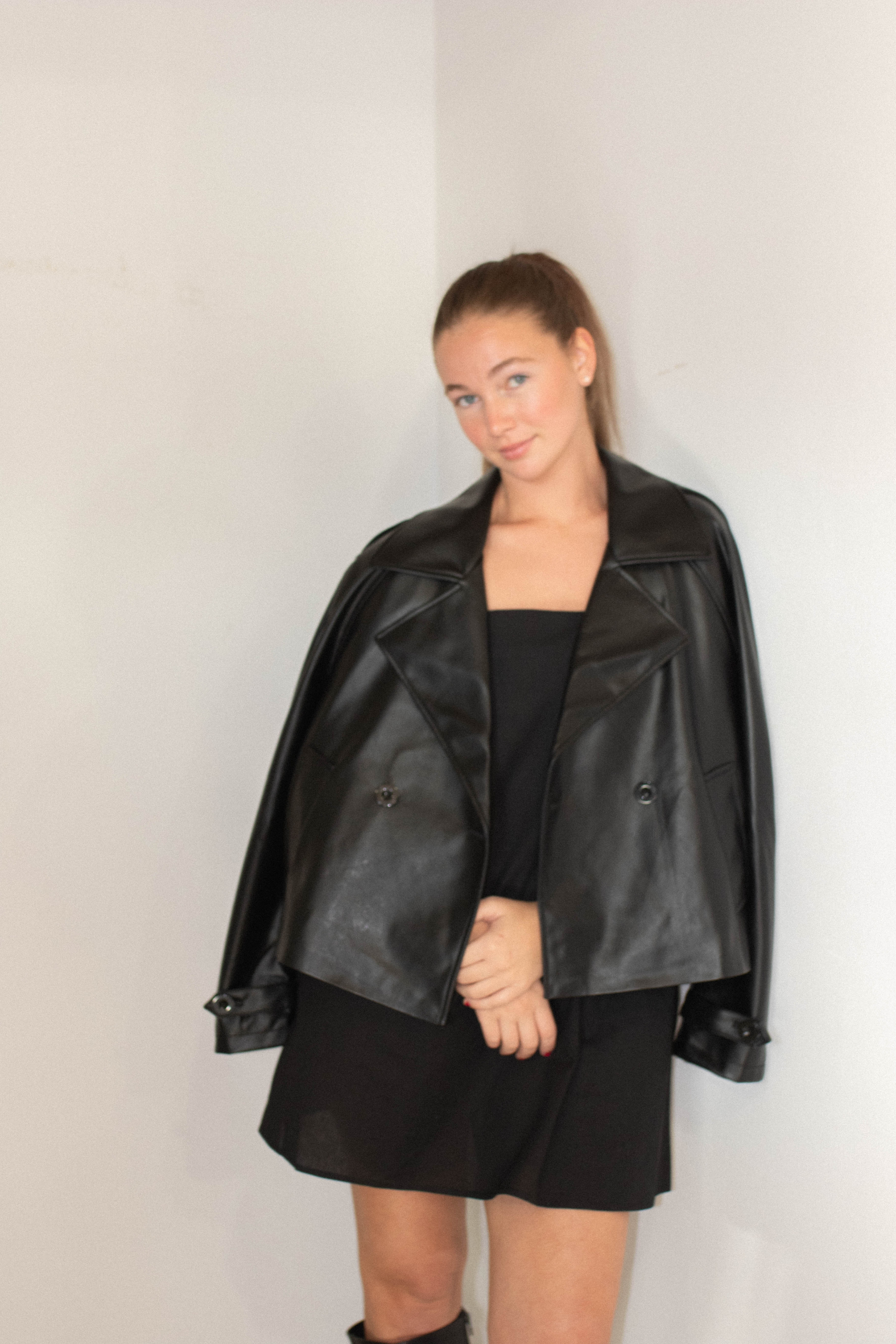 Plain Sweetheart Cami Dress - Black