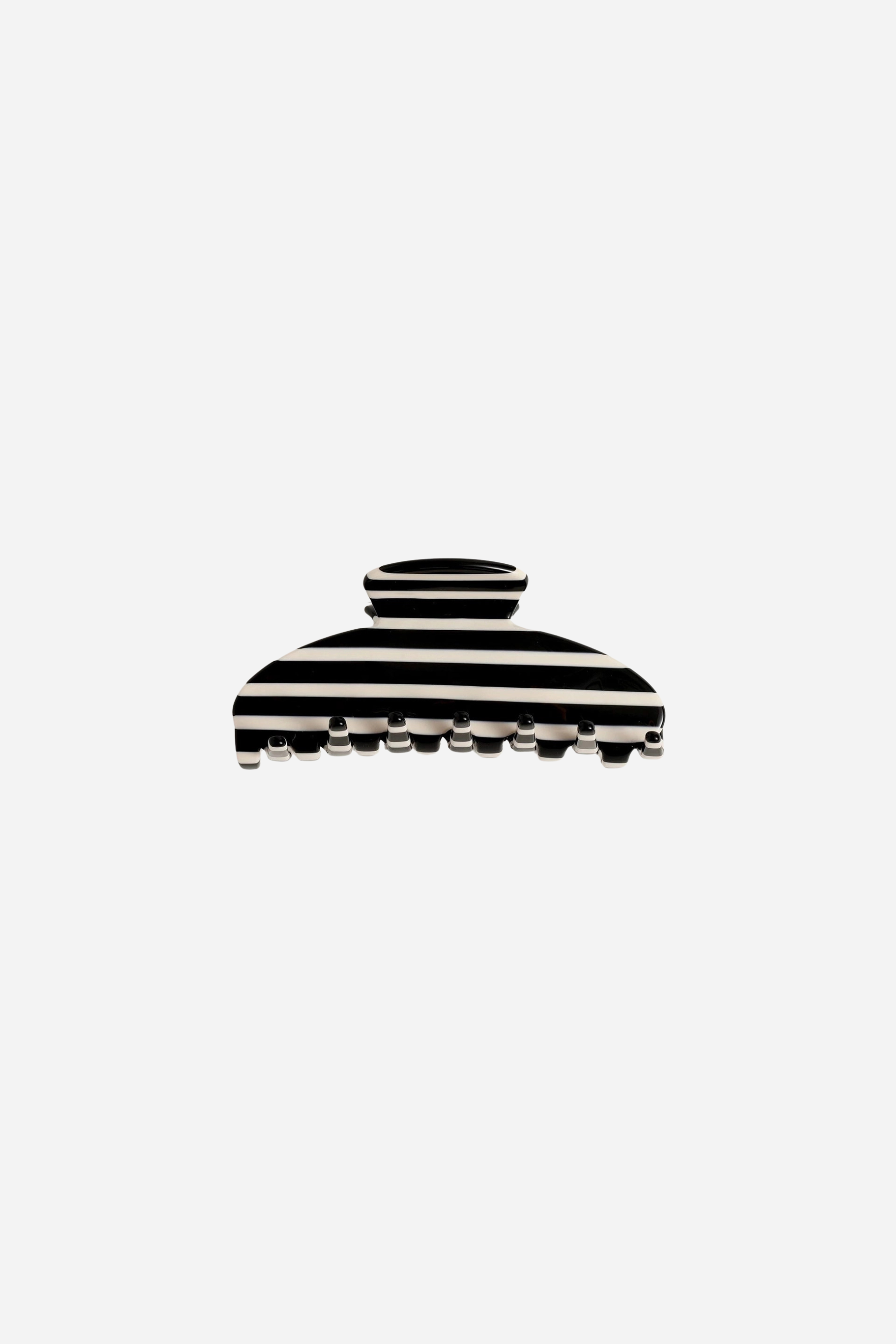Striped Claw Clip - Black & White