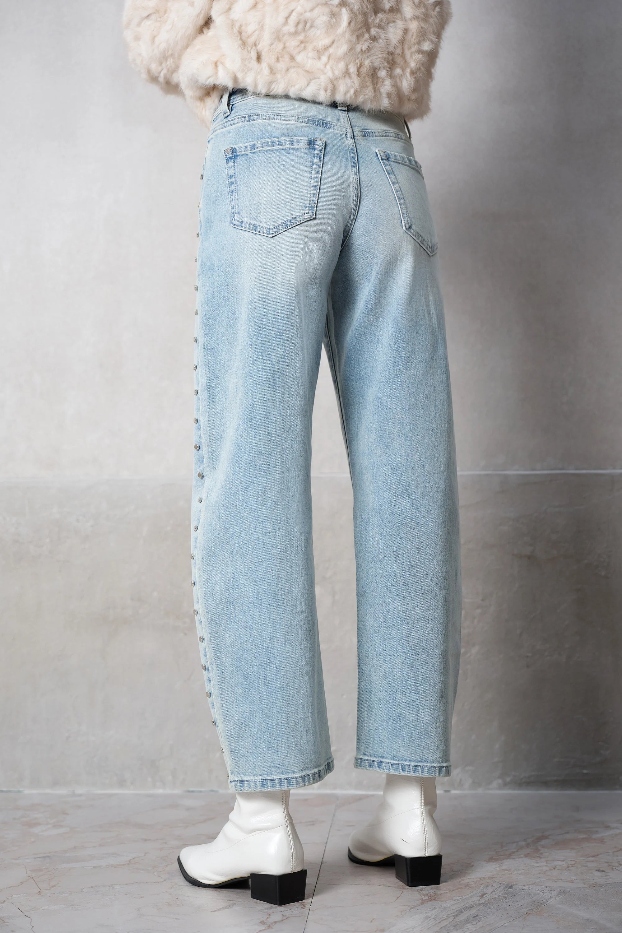 Tokyo Mid Rise Studded Jeans - Luminara