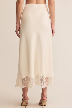 Cinder Lace Midi Skirt - Cloud