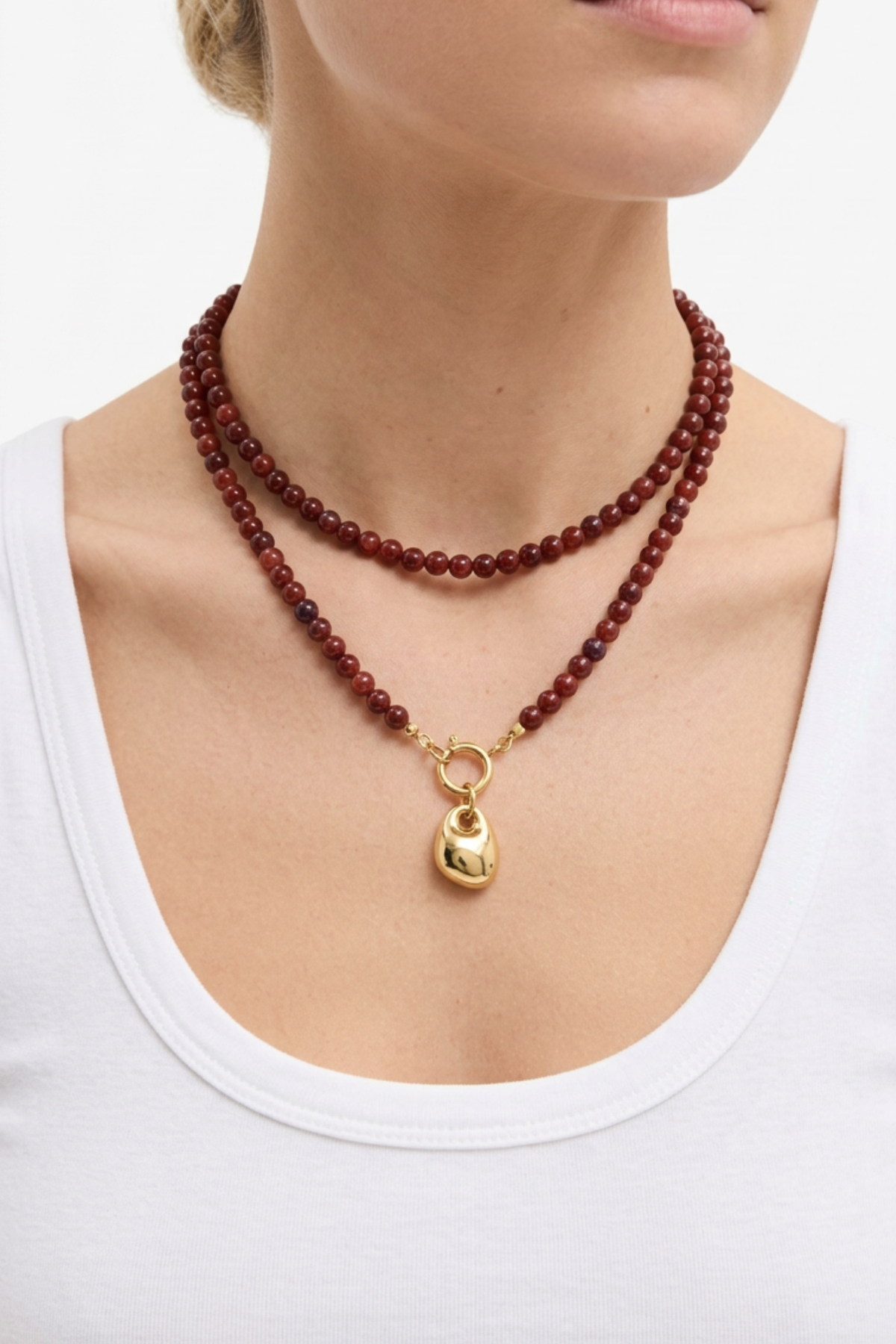 Farrah B - Hold True Beaded Wrap Necklace