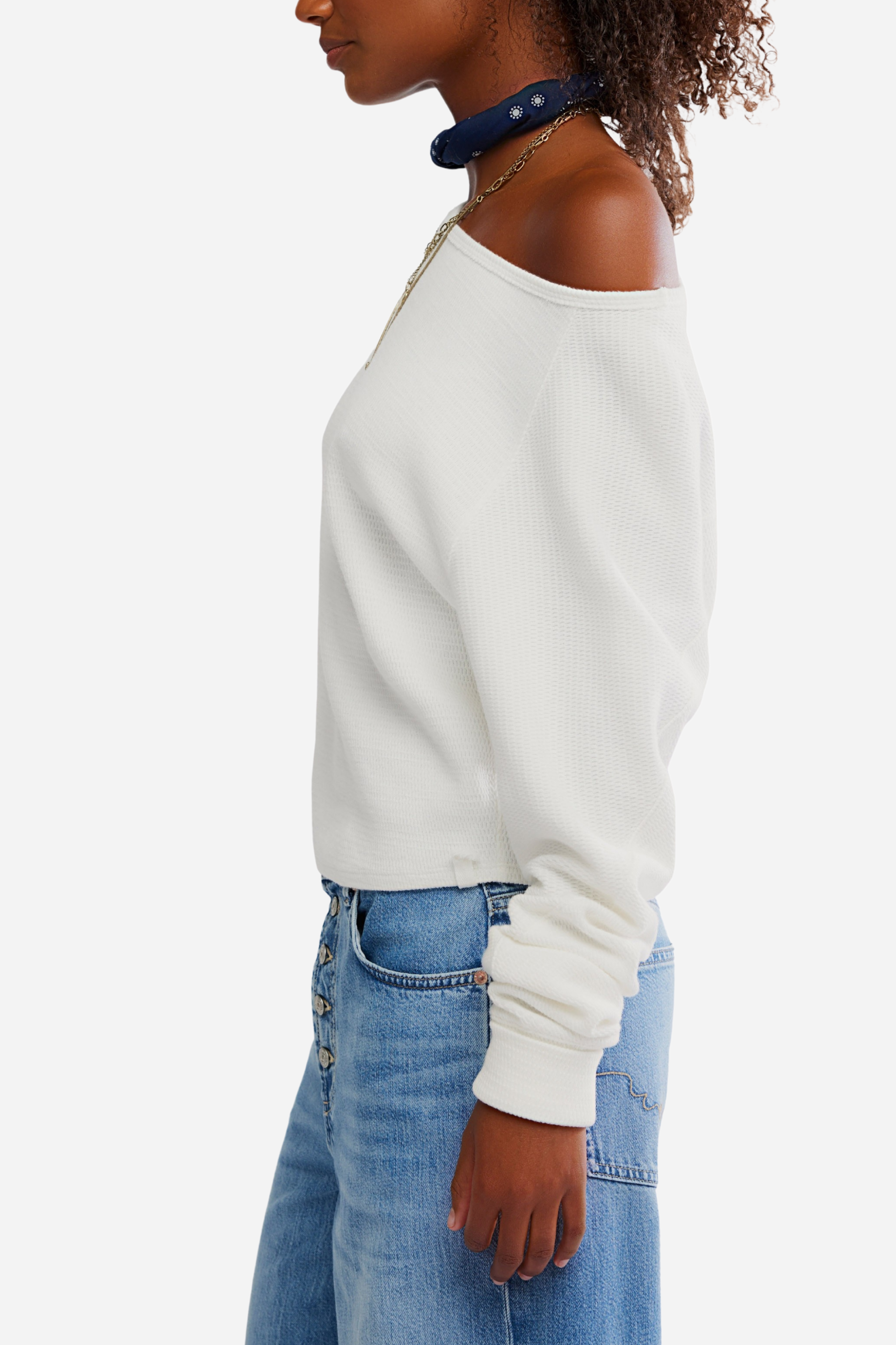 Free People Jess Long Sleeve - Clean Ivory