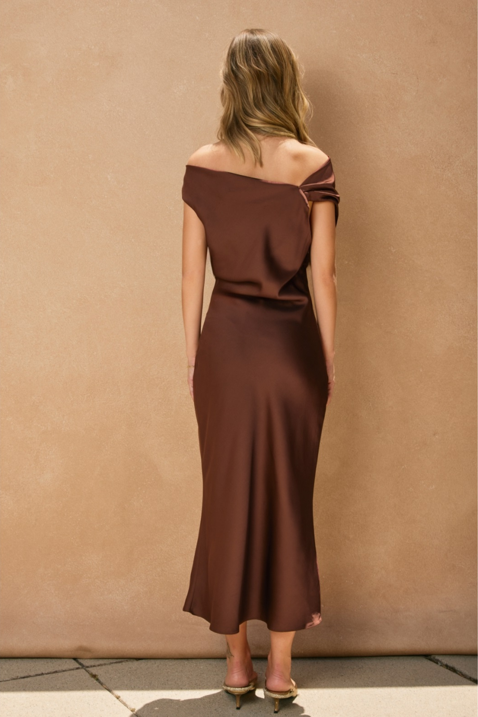 Camila Midi Dress - Brown