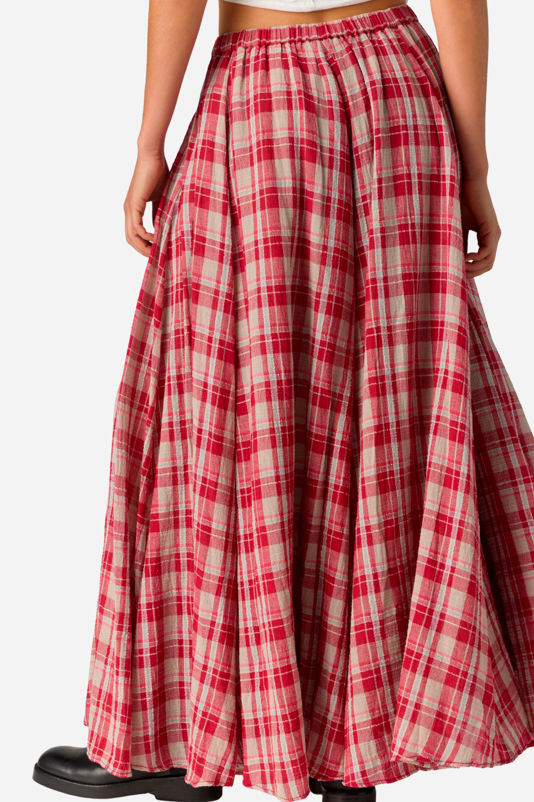 Free People - Ives Maxi Skirt - Cherry Combo