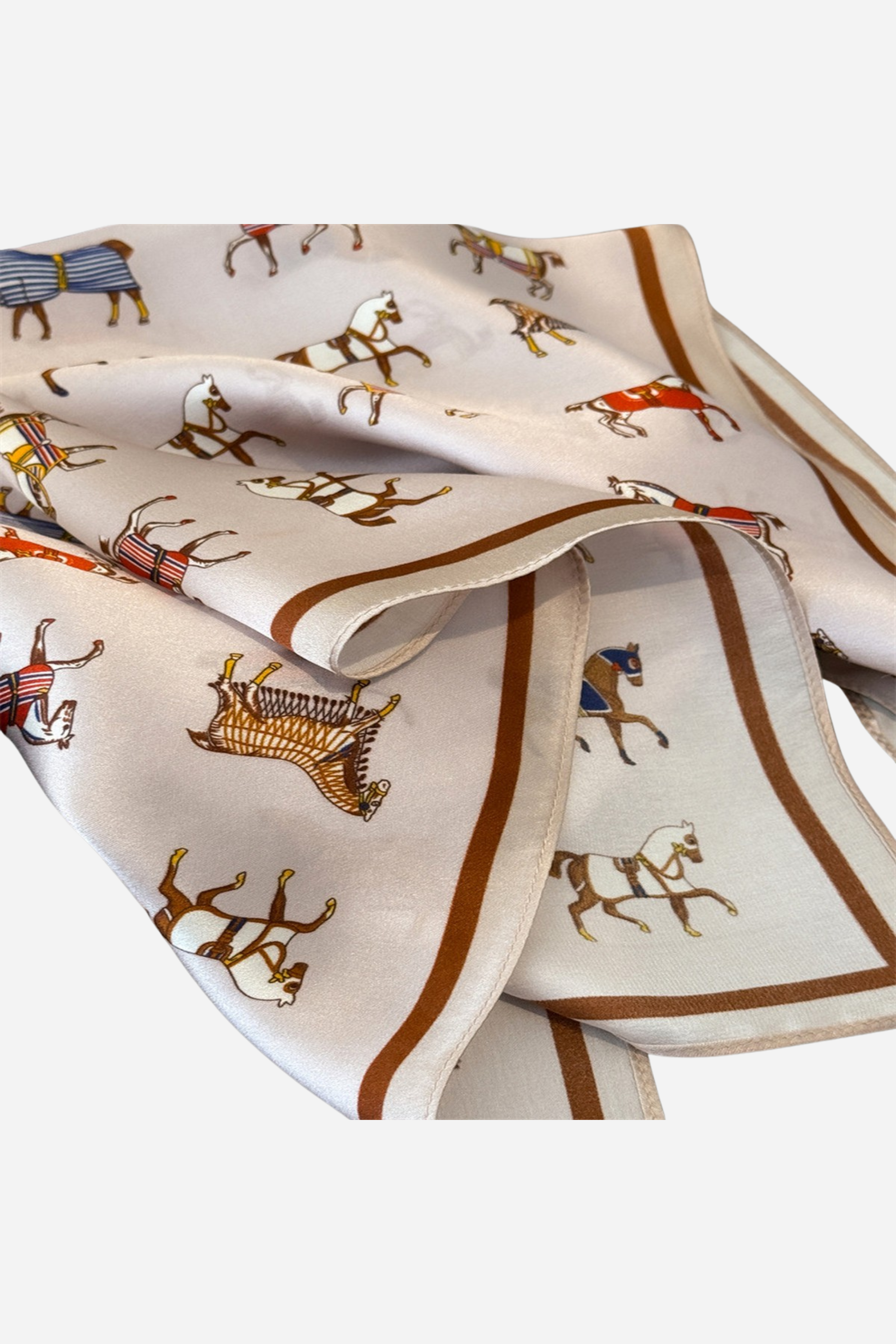 Printed Silk Square Head Scarf