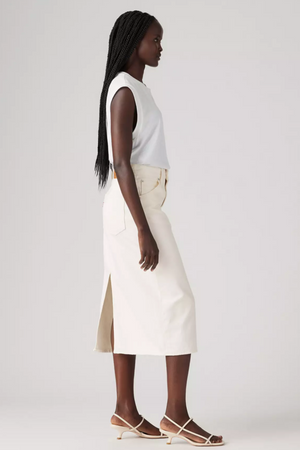 Levi's Back Slit Midi Skirt - Snowing in LA