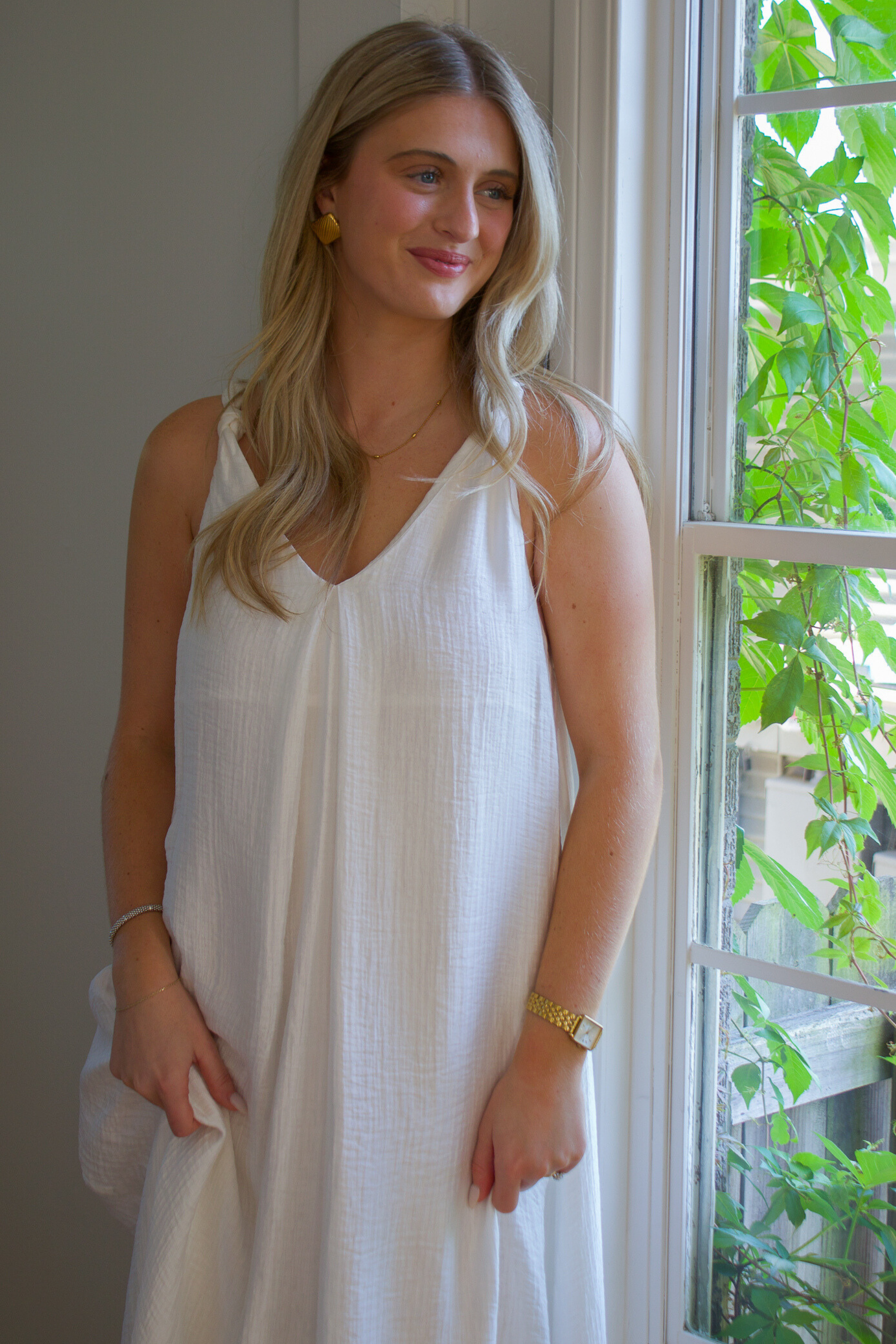 FRNCH Lauria Dress - White
