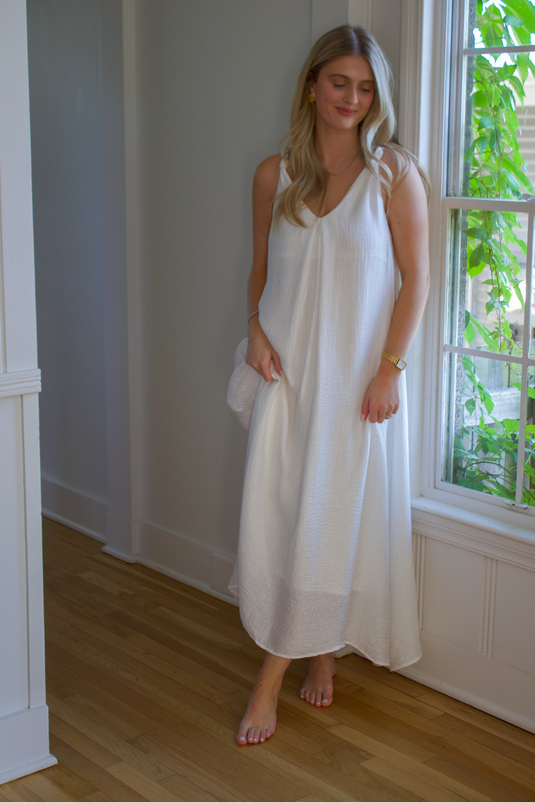 FRNCH Lauria Dress - White