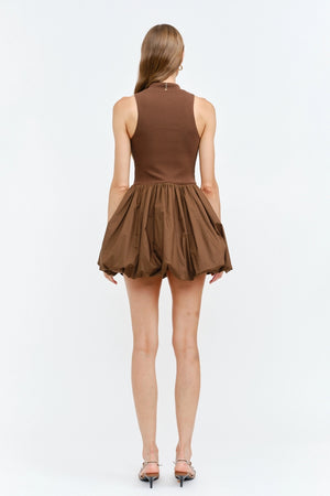 Rita Mini Dress - Brown