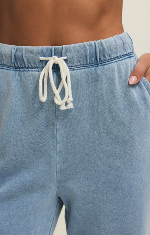 Z Supply Hunter Knit Denim Pant - Ocean Air Indigo