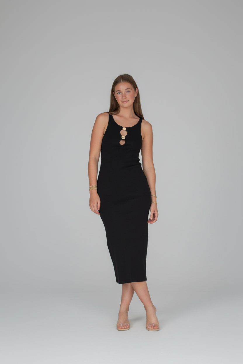 Lanzarote Knit Dress - Black
