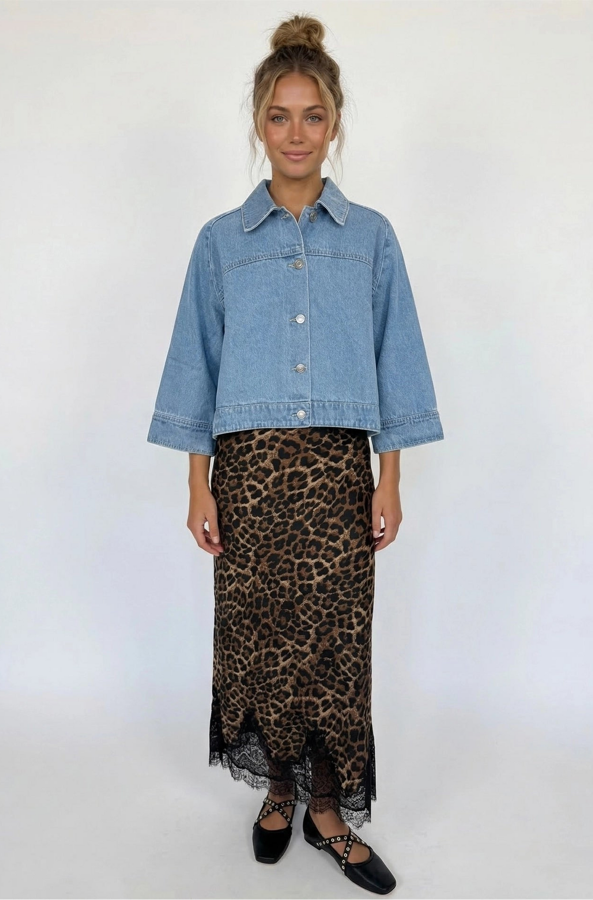 Leopard & Lace Maxi Skirt