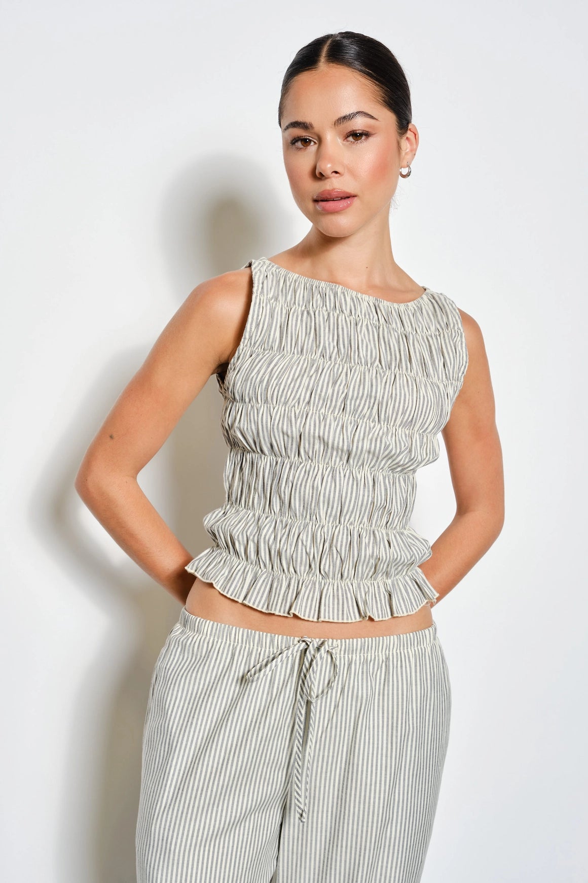 Posey Smocked Top - Black Multi