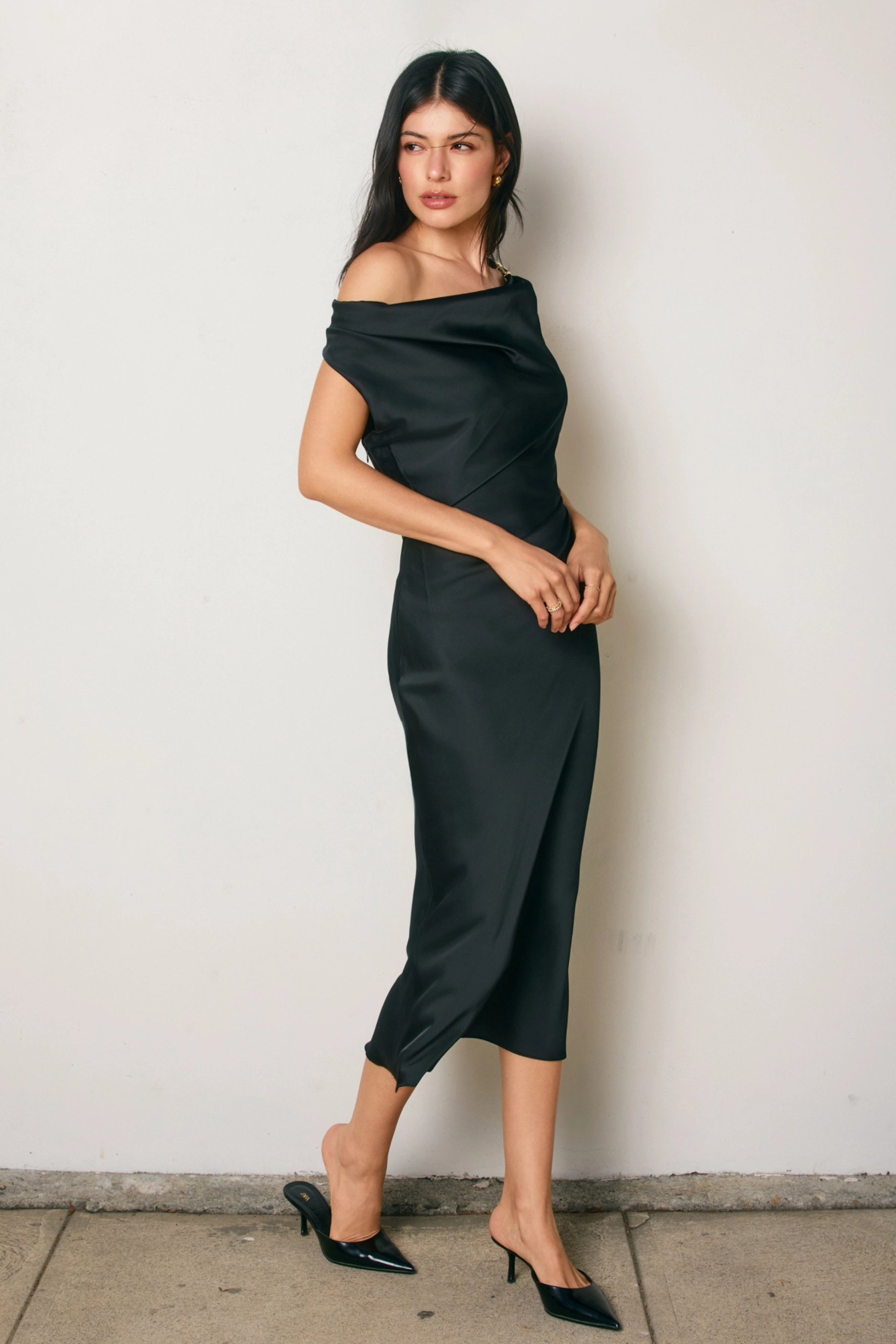 Camila Midi Dress - Black