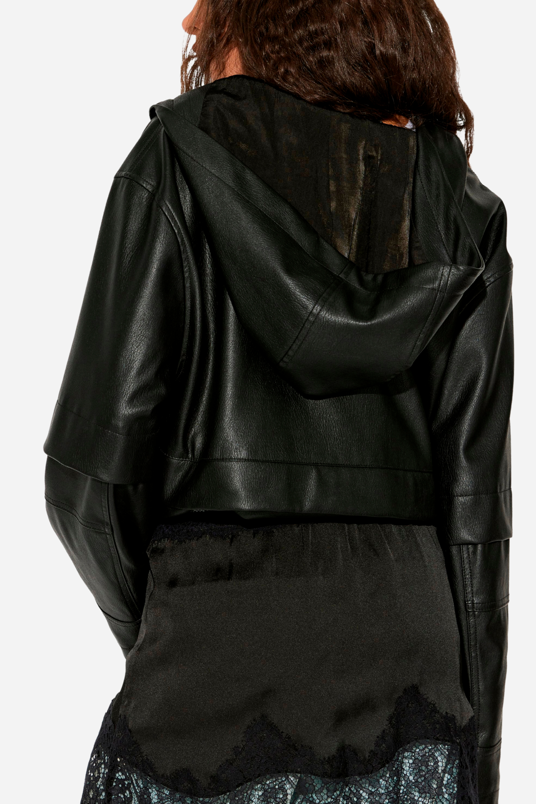 Free People Meet In The Middle Slip Mini Skirt - Black