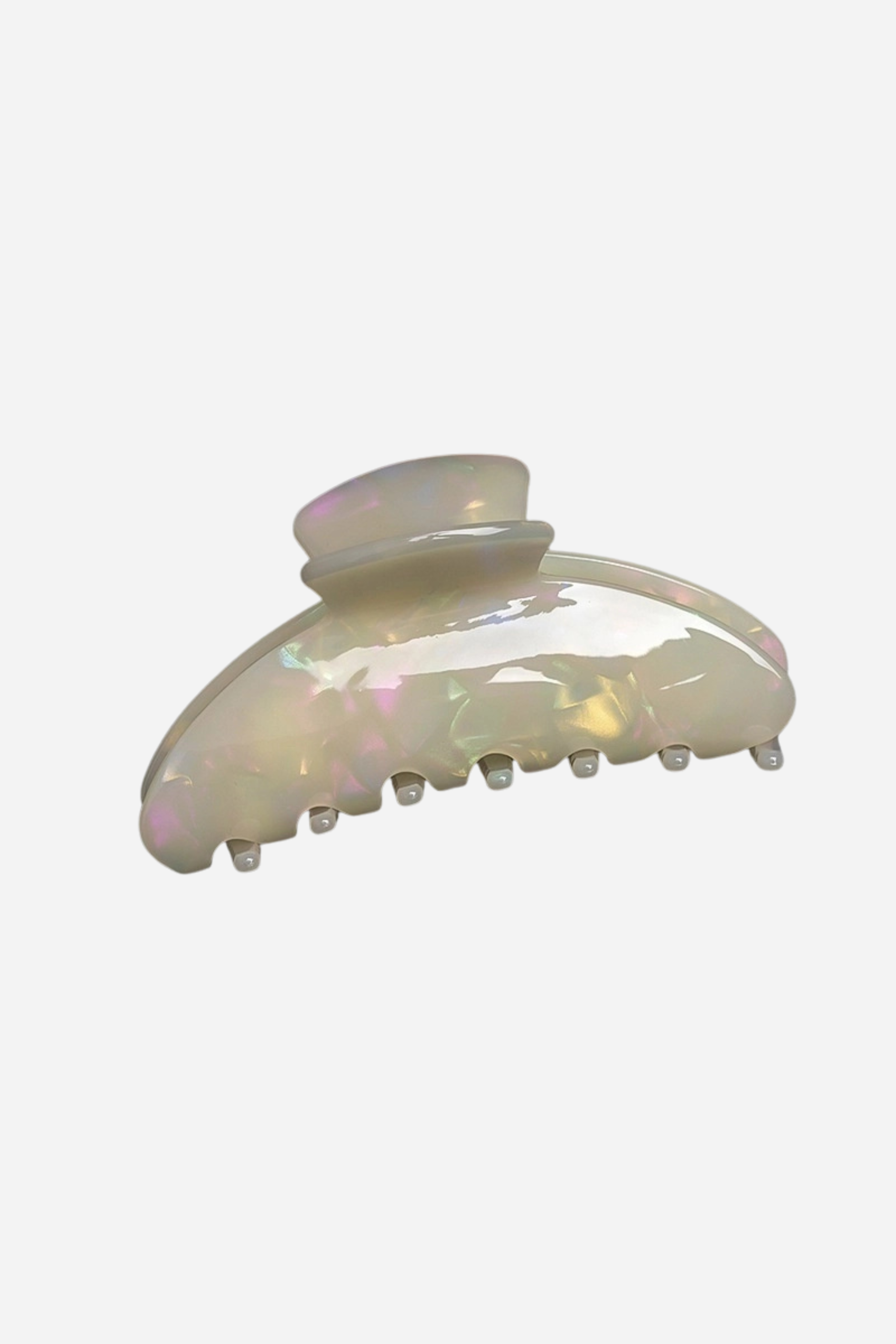 Marble Claw Clip - White