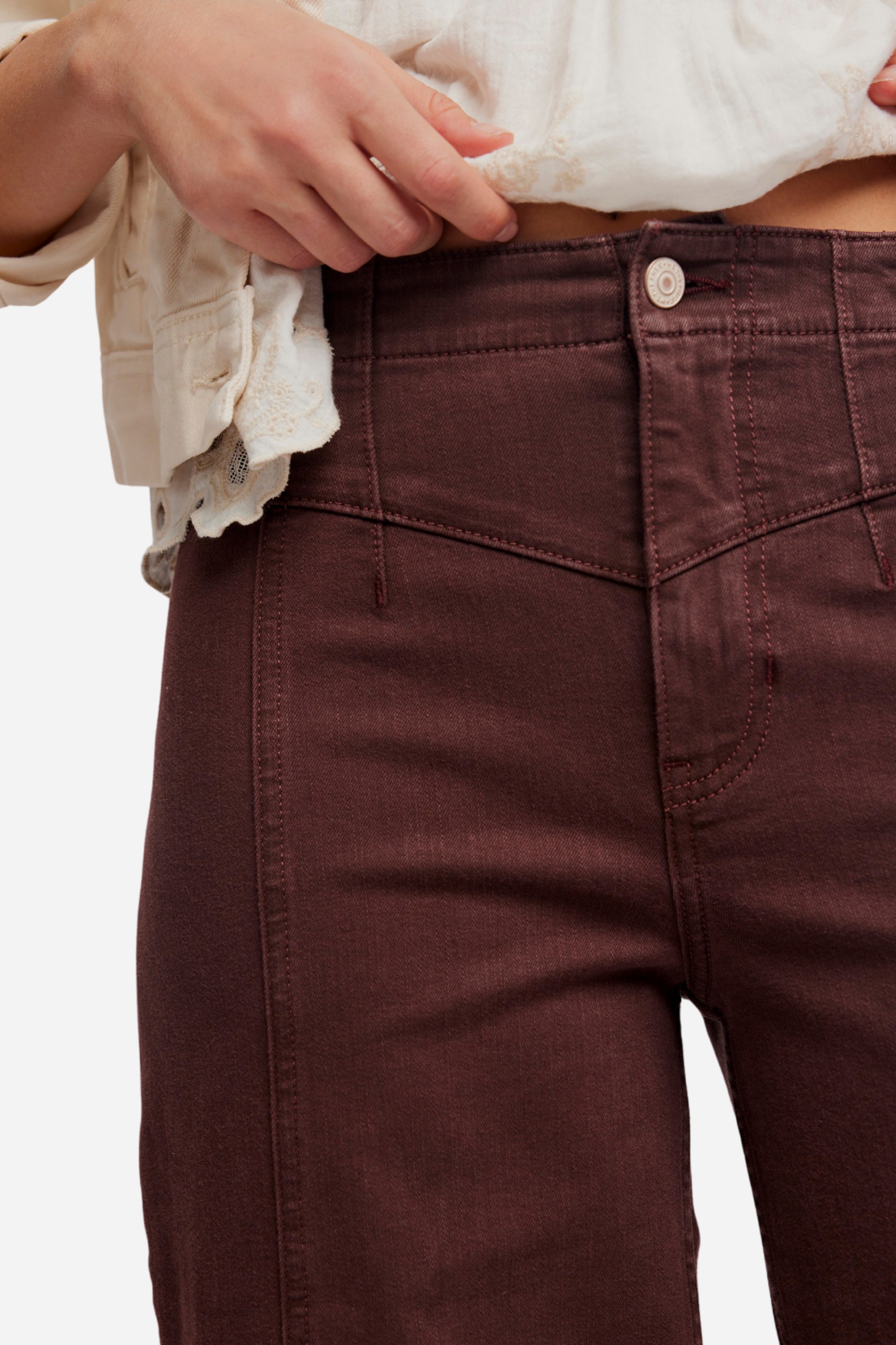 Free People - Libre Wide-Leg Jeans - Rum Running