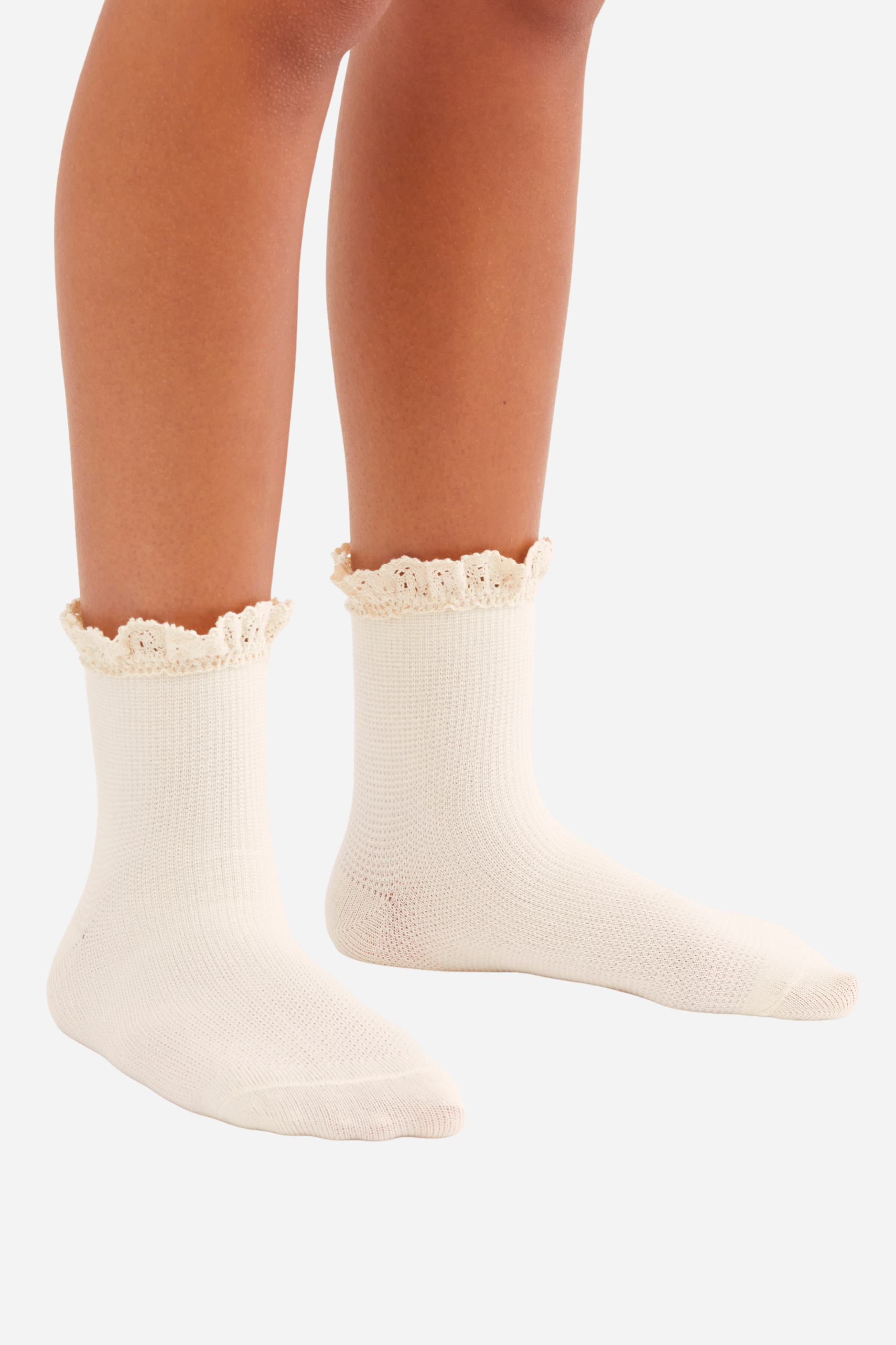 Free People Beloved Waffle Knit Ankle Socks - Ivory
