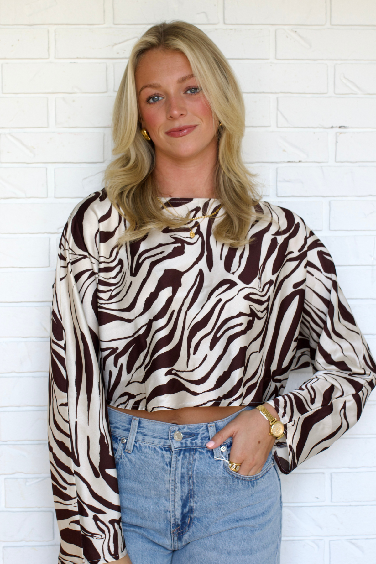 Zebra Print Crop Top